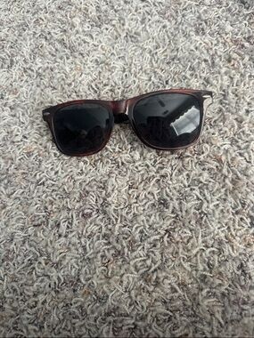 Men's Wayfarer Sunglasses - Dark Brown Frame, Black Lenses